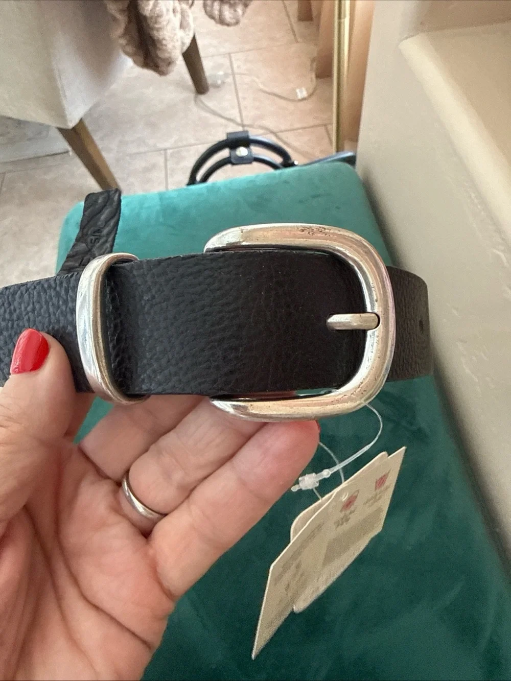 Free People Black Leather Rhodes Studded Belt - Picture 6 of 11
